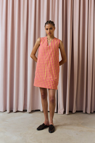 Ayanda Gingham Check dress