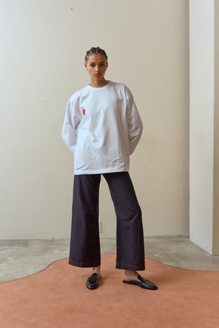 Anele White Long Sleeve Tshirt