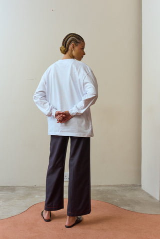 Anele White Long Sleeve Tshirt