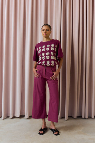 Berry Flower Print Tshirt
