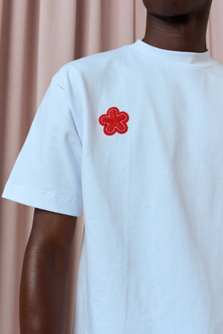 White Embroidered Tshirt