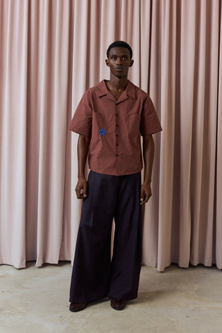Chocolate Brown Embroidered Shirt