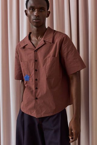 Chocolate Brown Embroidered Shirt