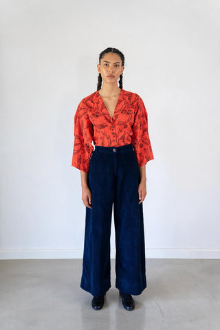 Zamo Pleated Denim Jeans