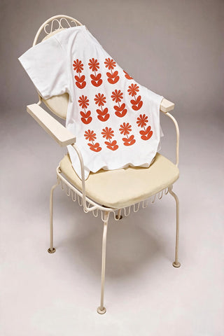 Coral Flower Print Tshirt